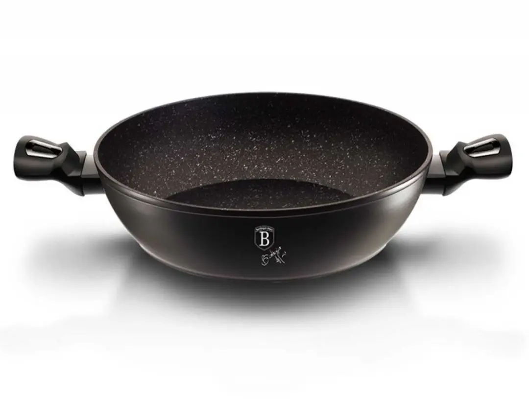 BerlingerHaus BH-1850 Granietpan 28cm met deksel - Zwart - afbeelding 2 van 6
