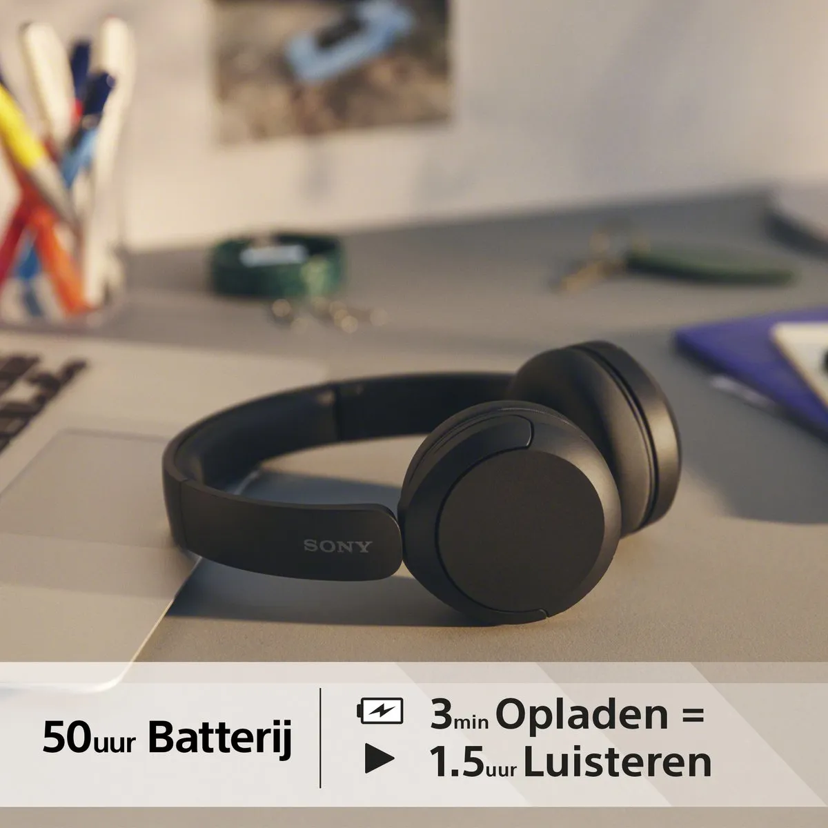 Sony WH-CH520 Draadloze On-Ear Koptelefoon - Zwart - afbeelding 6 van 6