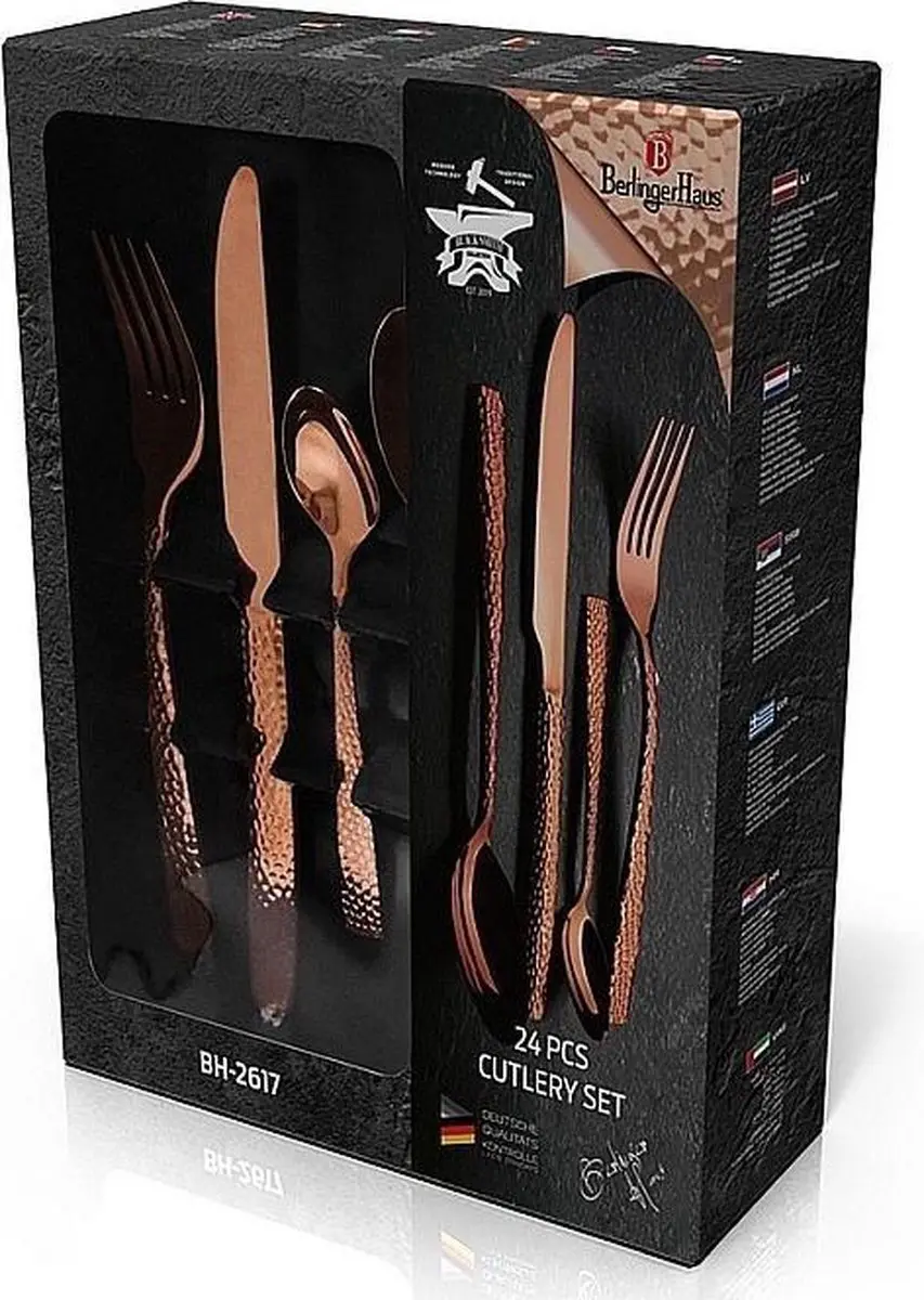 BerlingerHaus BH-2617 Bestekset - 24 delig - Rosé Goud - afbeelding 2 van 2