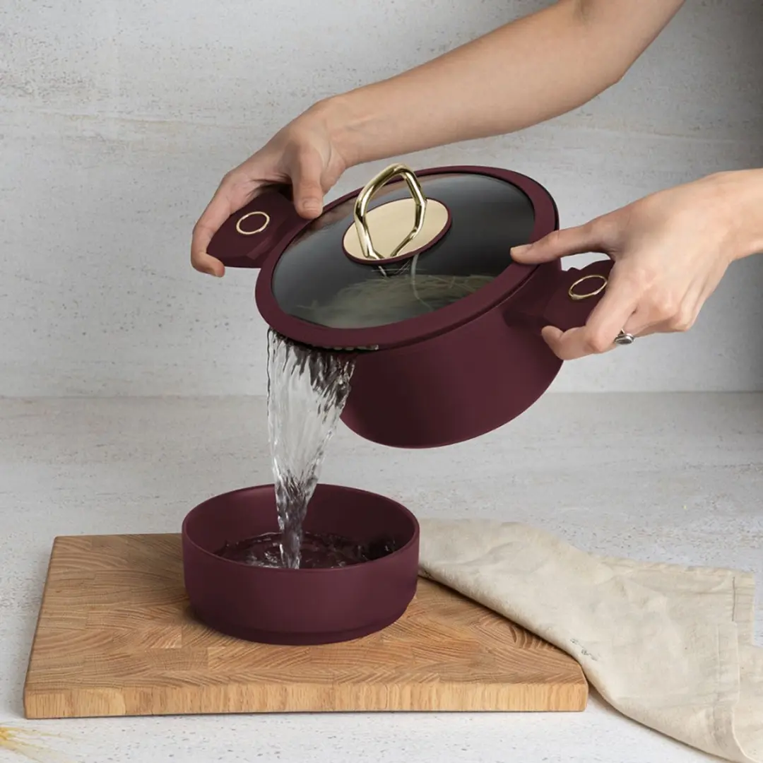 BerlingerHaus Leonardo Braadpan met Deksel - Ø20cm - afbeelding 5 van 6
