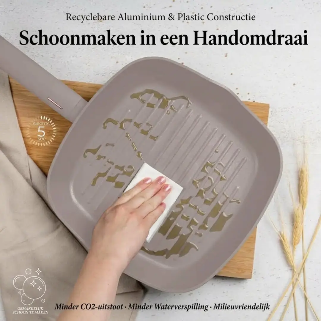 BerlingerHaus Taupe Collectie Grillpan 28cm - afbeelding 6 van 6