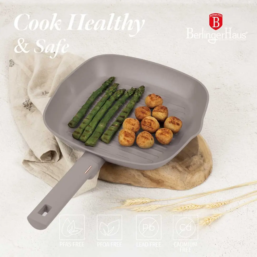 BerlingerHaus Taupe Collectie Grillpan 28cm - afbeelding 4 van 6