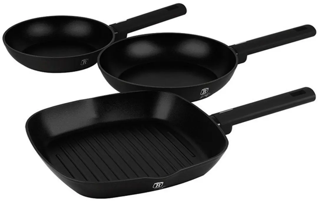 BerlingerHaus Matte Black Koekenpannenset Ø20/24/28cm