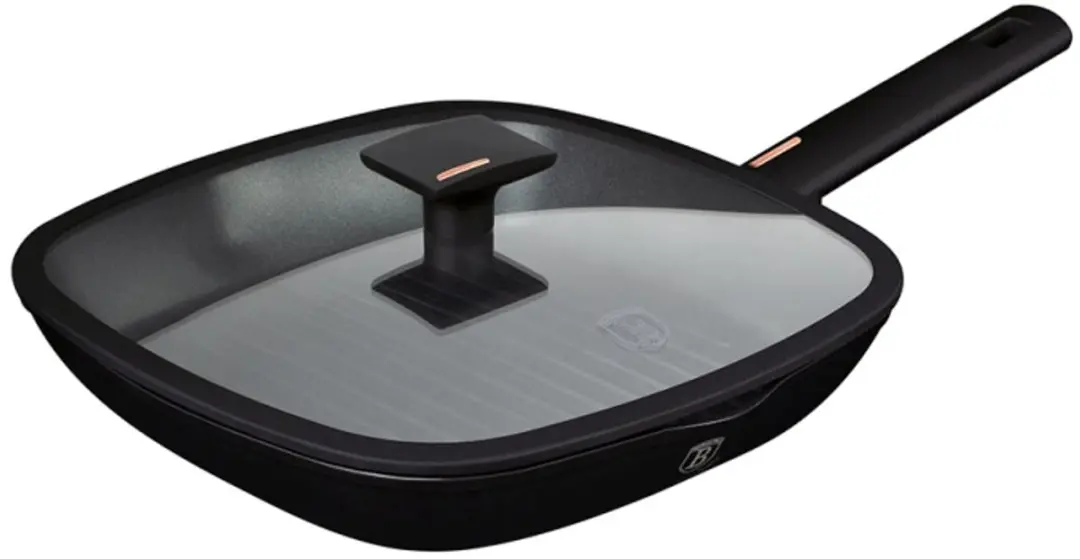 Grillpan met titaniumcoating en deksel, 28 cm, Monaco Collection