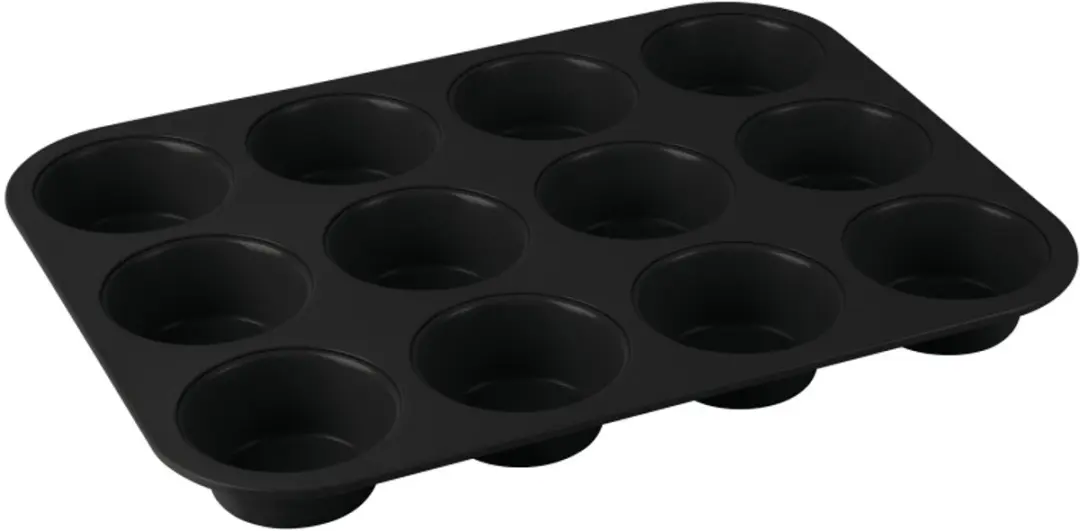 Muffinvorm voor 12 stuks uit de Matte Black Collection