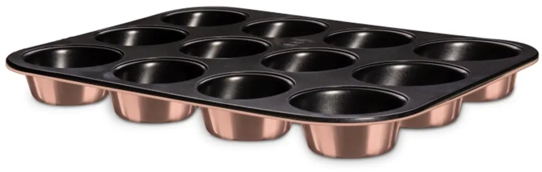 Muffinvorm met antiaanbaklaag, 12 stuks, Black Rose Collection