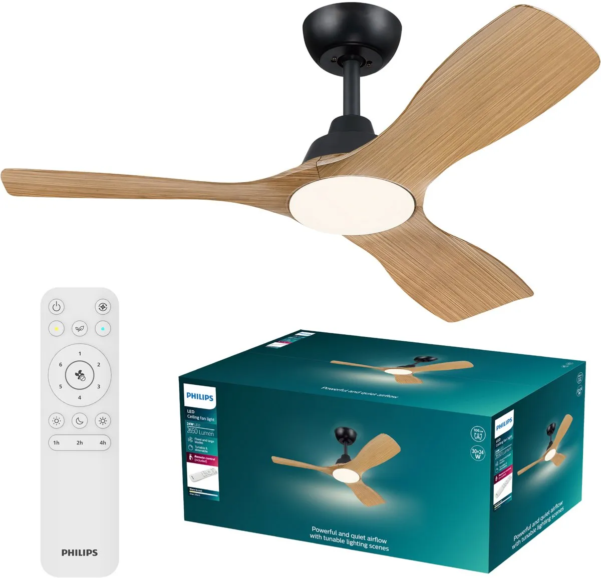 Philips Olas LED Plafondventilator 106cm