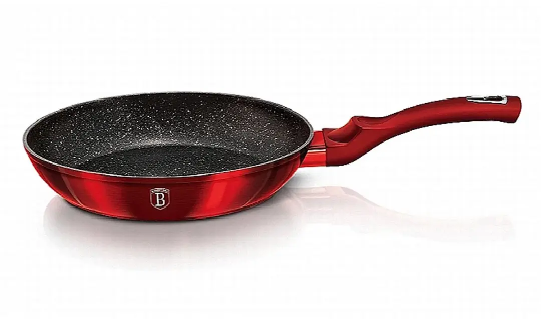 Koekenpan met marmeren coating, 24 cm, Burgundy Metallic Line
