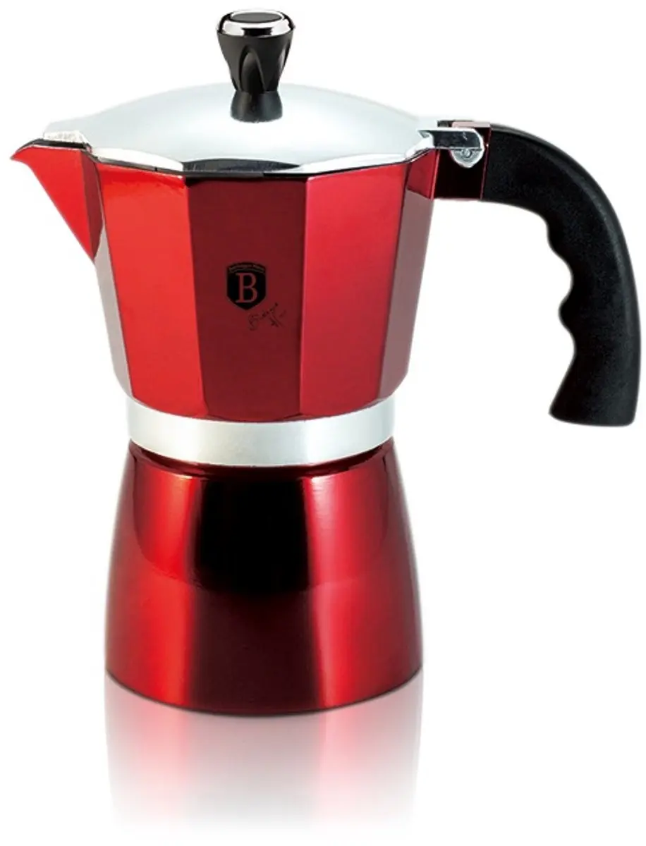 Espressopot voor 6 kopjes, Burgundy Metallic Line