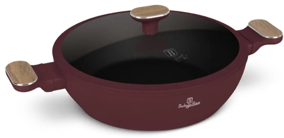 Diepe pan met titaniumcoating en deksel, 28 cm, Leonardo Nordic Collection