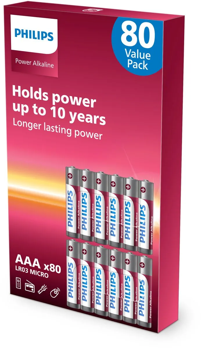 Philips Power Alkaline AAA Batterijen