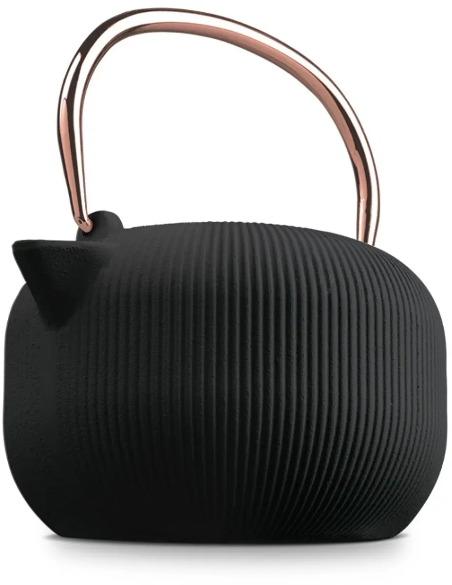 Berlinger Haus Theepot met RVS Filter - Gietijzer Zwart Roségoud - 1 Liter