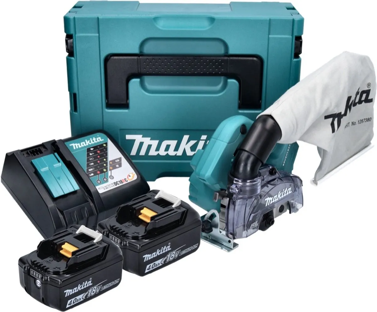 Makita DCC500RMJ Accu Diamantzaag 18V 125mm - 2x 4,0Ah + Oplader + Makpac