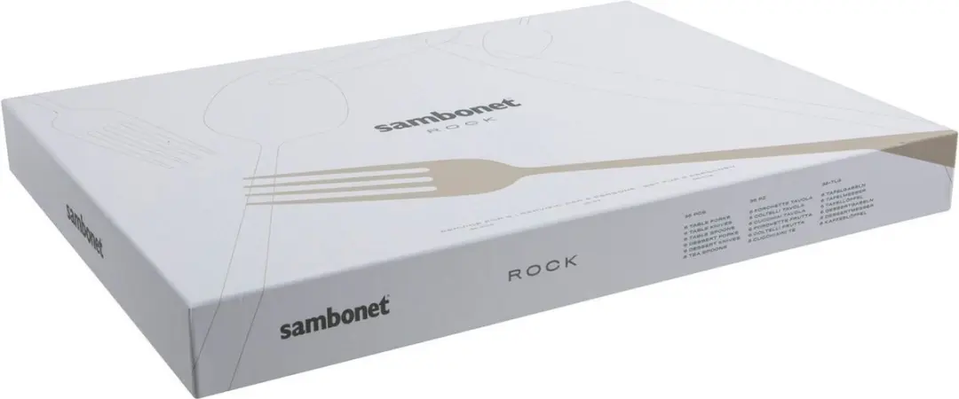 Sambonet Bestekset Rock - RVS - 36 delig / 6 personen - afbeelding 2 van 6