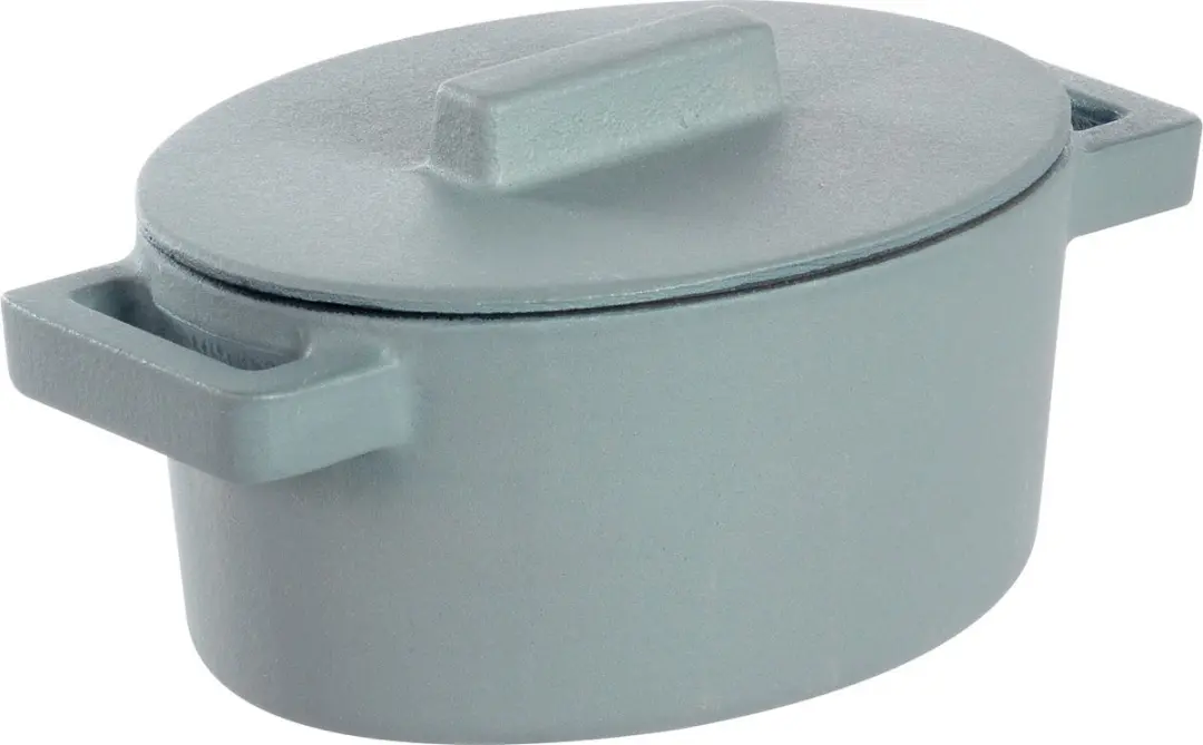 Braadpan Grijs 13 cm x 10 cm incl deksel