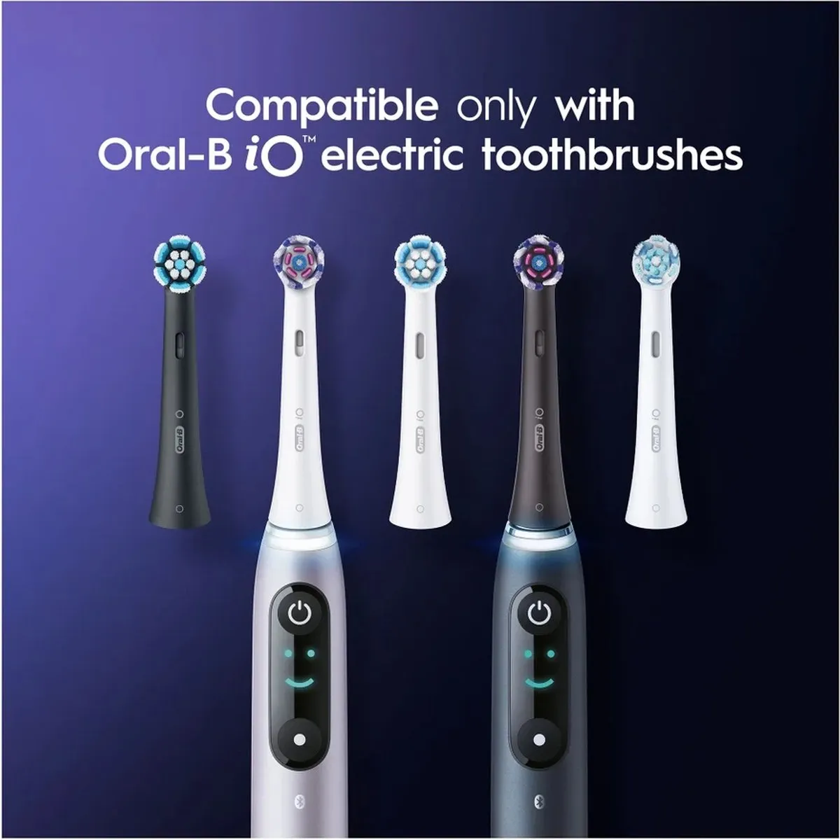 Oral-B iO Radiant White 4 Stuks - Zwart