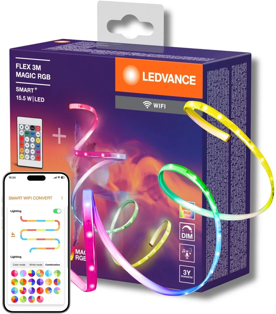 LEDVANCE SMART+ WiFi FLEX 3M LED Strip RGB - Wit