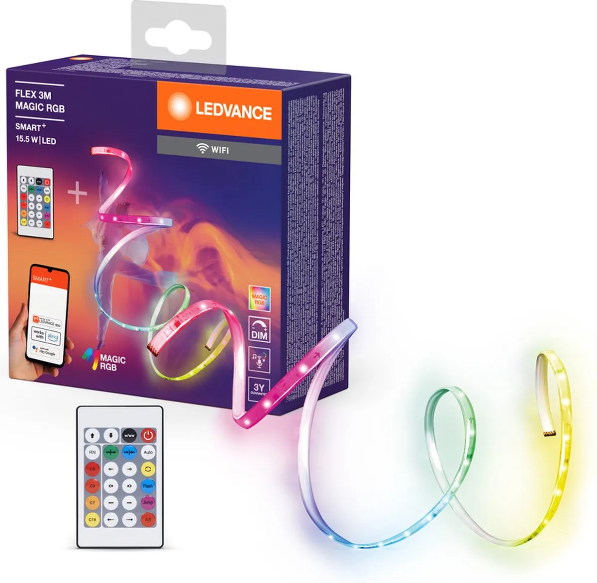 LEDVANCE SMART+ WiFi FLEX 3M LED Strip RGB - Wit