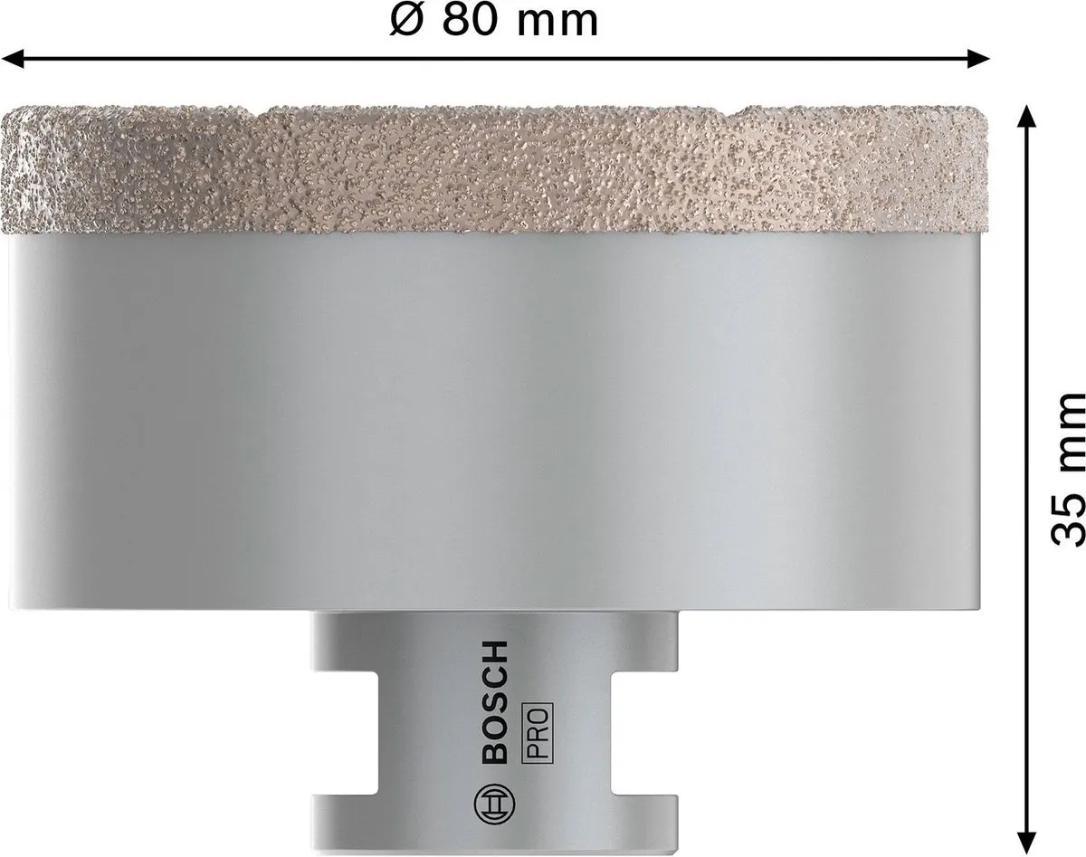 Bosch Professional DRYSPEED Diamantboor M14 80mm - Hout - Zilver - afbeelding 5 van 6