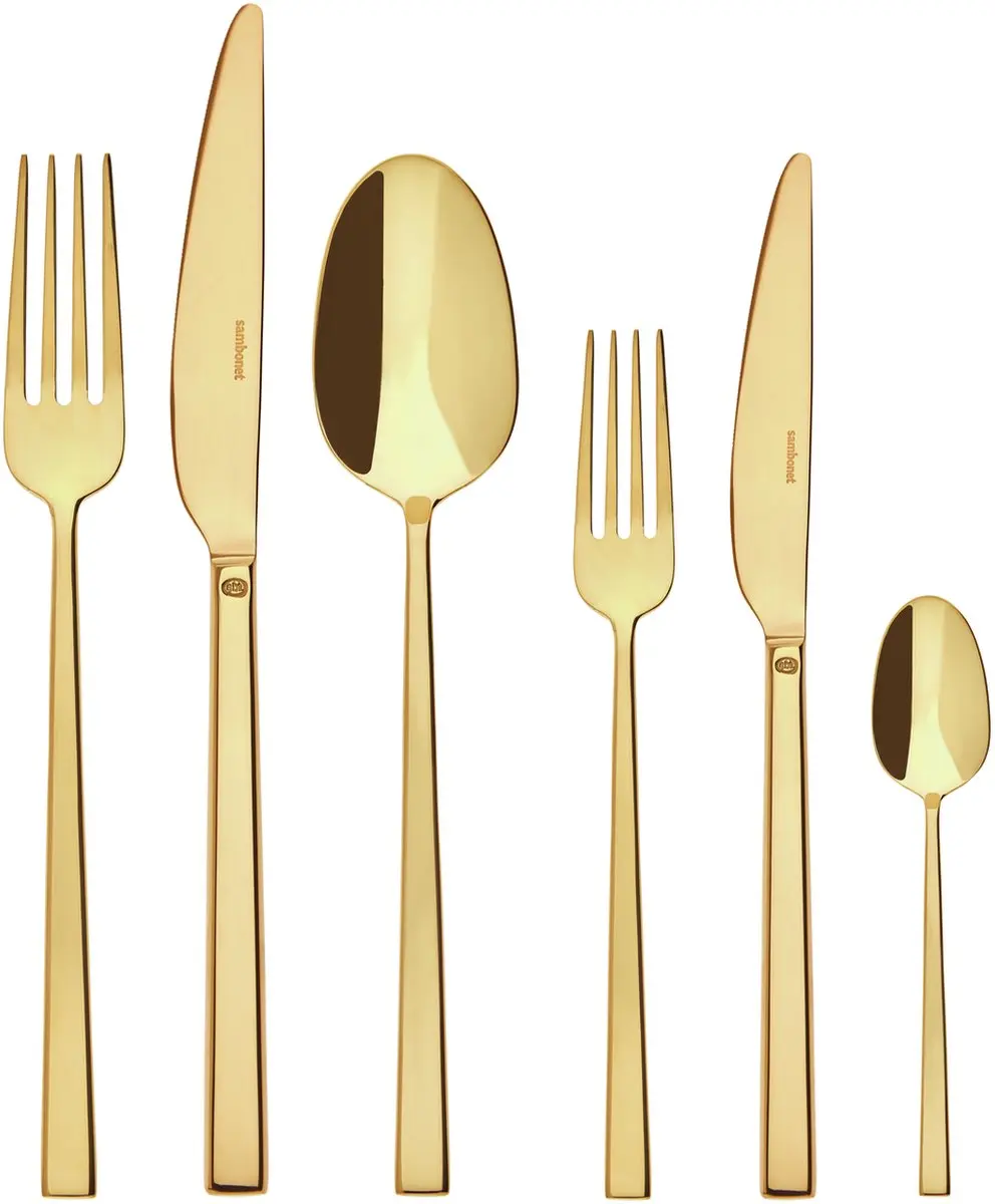 Sambonet Bestekset 36 Dlg S.H. Rock Pvd Gold