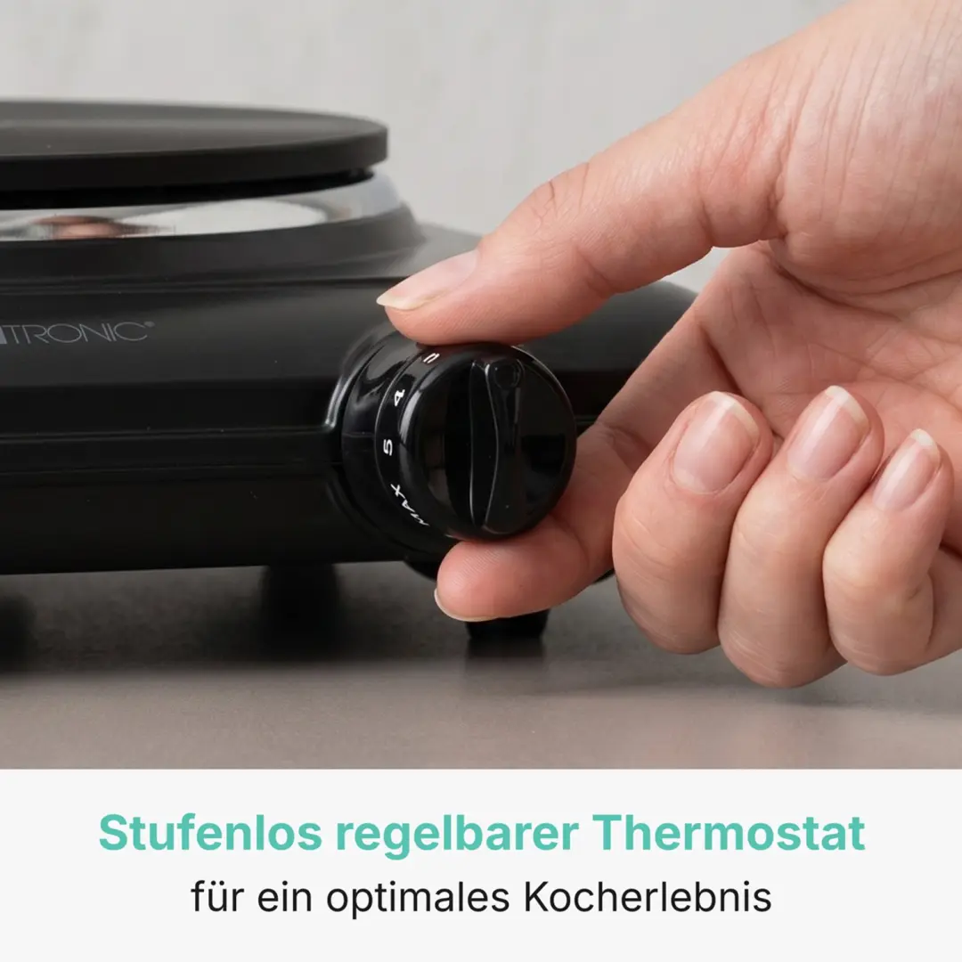 Clatronic EKP 3582 Enkele Kookplaat - 1500W - Zwart - afbeelding 6 van 6