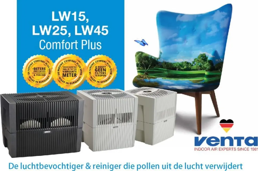 Venta LW45 Comfort Plus Luchtbevochtiger - 10l - Wit - afbeelding 6 van 6