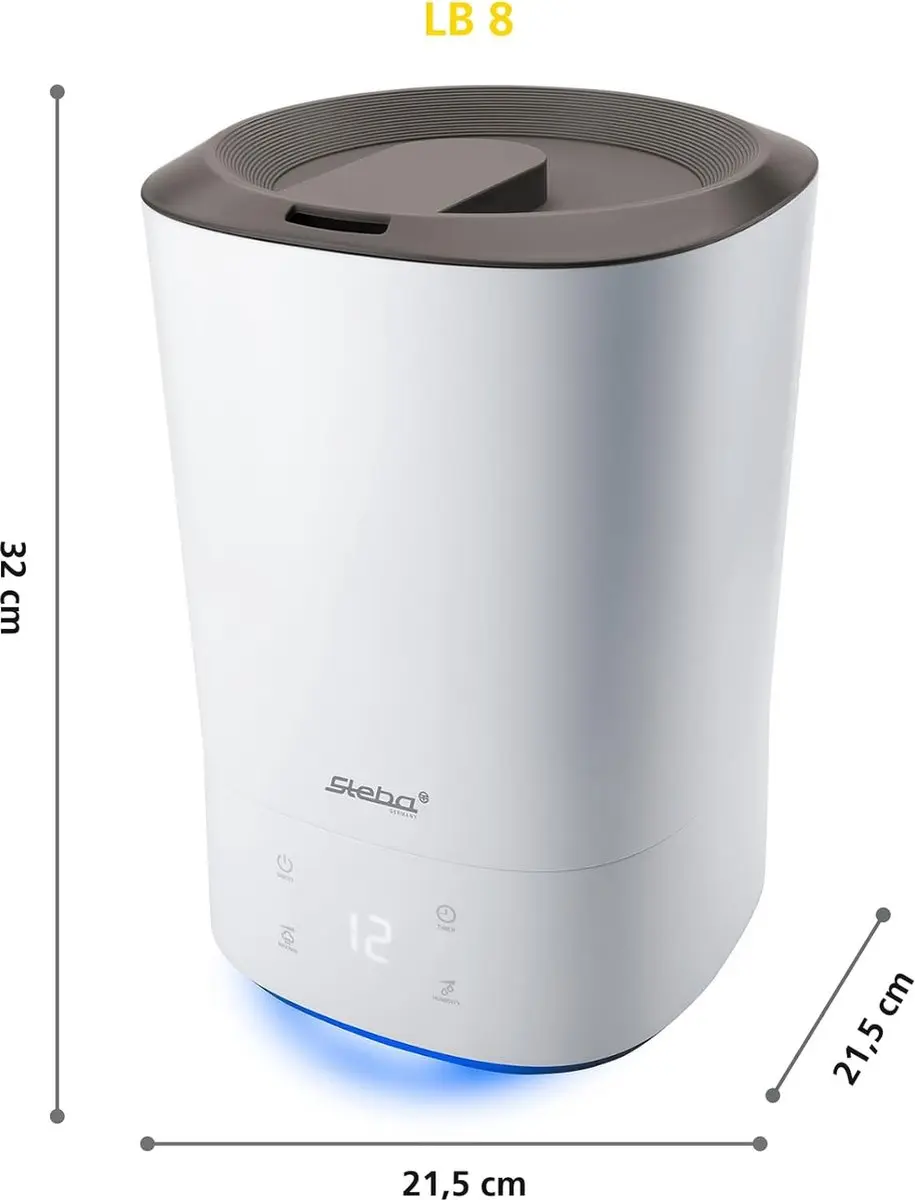 Steba LB8 Ultrasoon Luchtbevochtiger - 5.5L - Wit - afbeelding 2 van 6