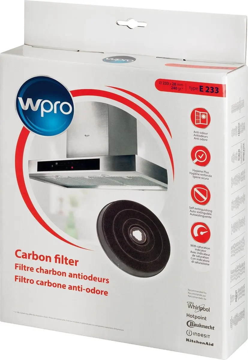 Wpro Actiefkoolfilter FAC519 Type E233