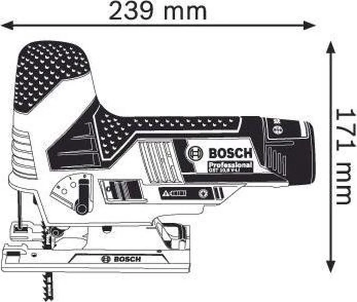 Bosch Professional GST 12 V-LI Decoupeerzaagmachine - 2800 r/min