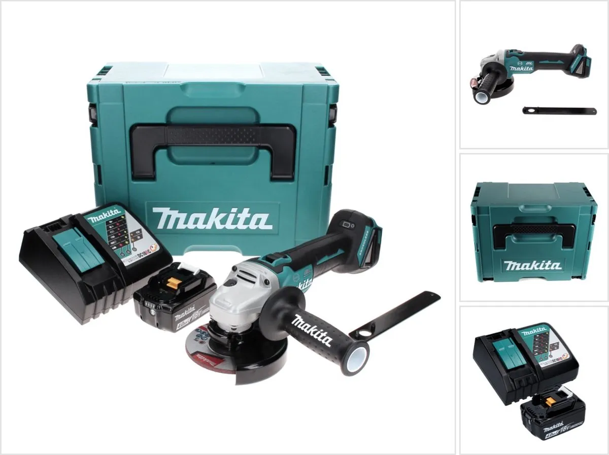 Makita DGA506RM1J Haakse Slijper 18V 125mm