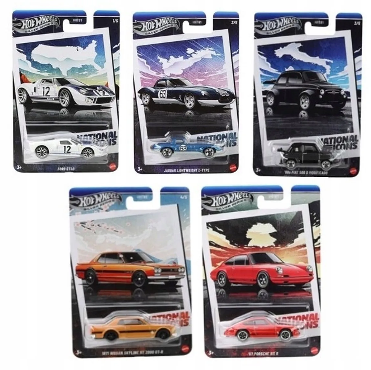 Hot Wheels Silver Series National Icons Set