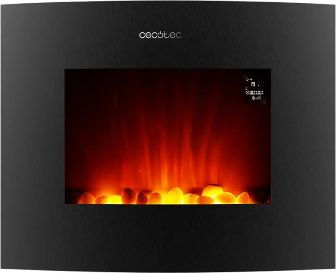 Cecotec Dekorativer Elektrischer Kaminofen ReadyWarm 2650 Curved Flames Connecte