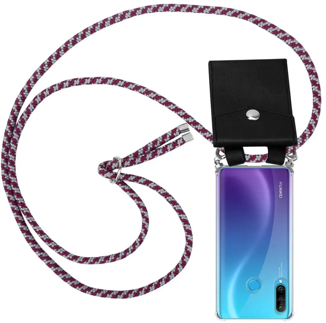 Cadorabo Hoesje geschikt voor Huawei P30 LITE in ROOD WIT