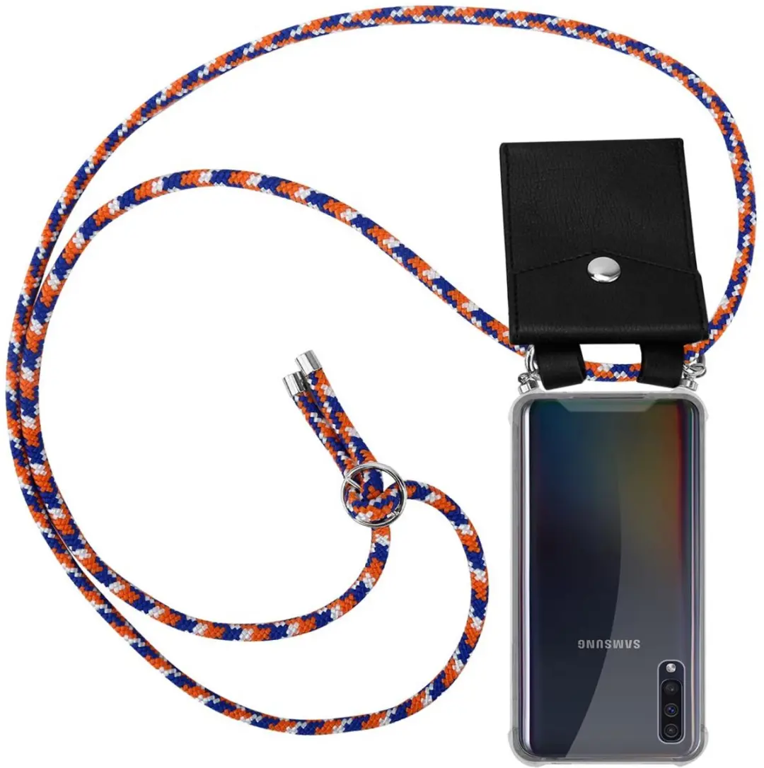 Cadorabo Hoesje geschikt voor Samsung Galaxy A50 4G / A50s / A30s in ORANJE BLAU