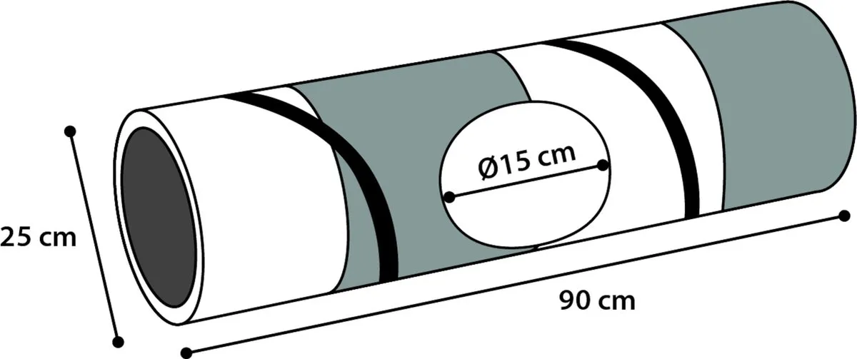 Flamingo Katten Speeltunnel Linz - 90x25x25cm - Grijs