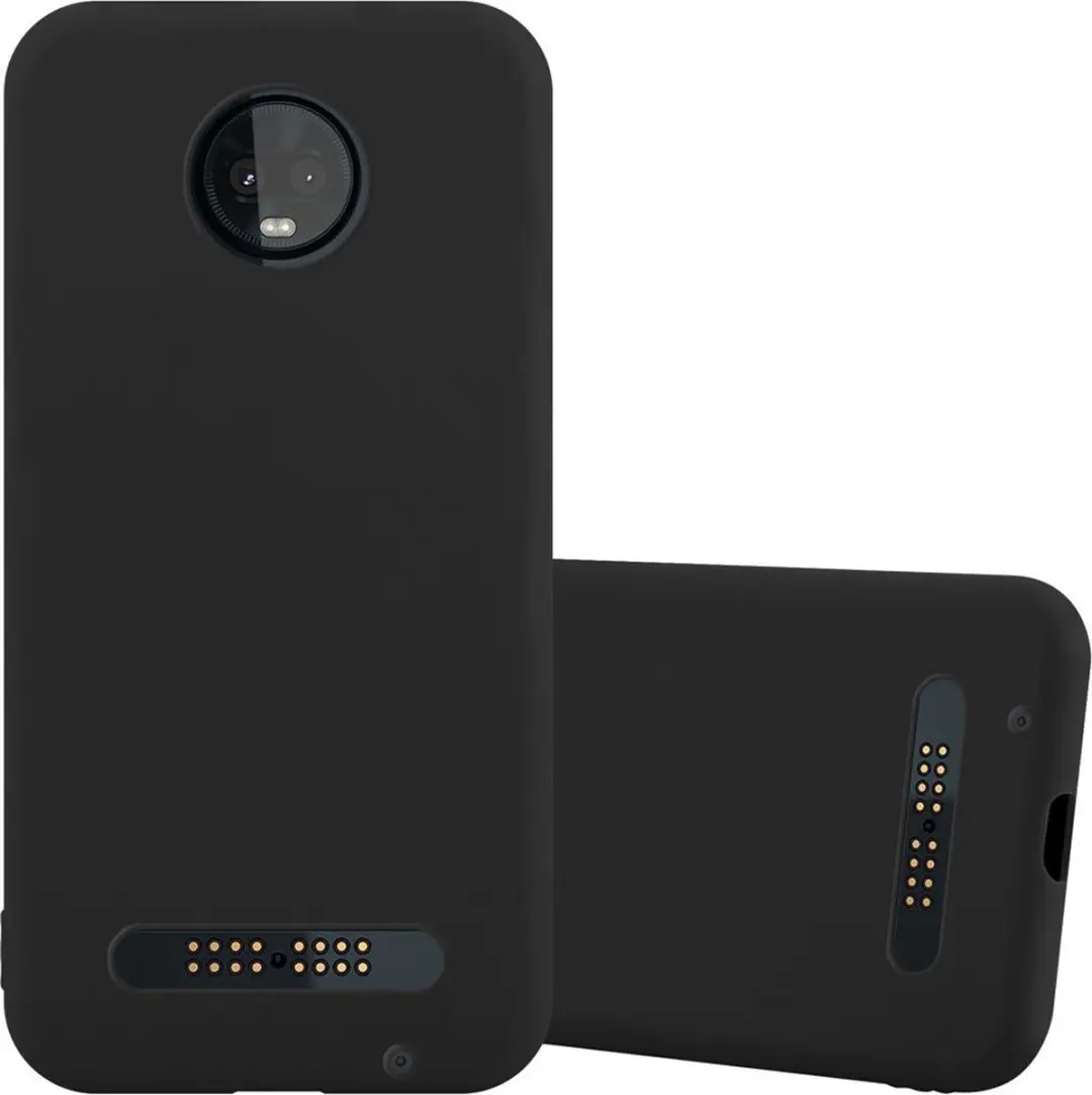 Cadorabo Hoesje geschikt voor Motorola MOTO Z3 PLAY in CANDY ZWART