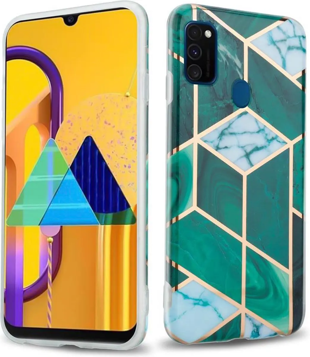Cadorabo Hoesje geschikt voor Huawei P20 LITE 2018 / NOVA 3E in Donkergroen Wit
