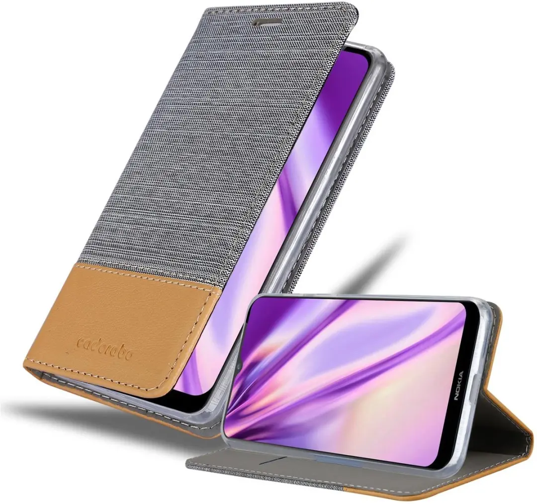 Cadorabo Hoesje geschikt voor Nokia 2.4 in LICHTGRIJS BRUIN