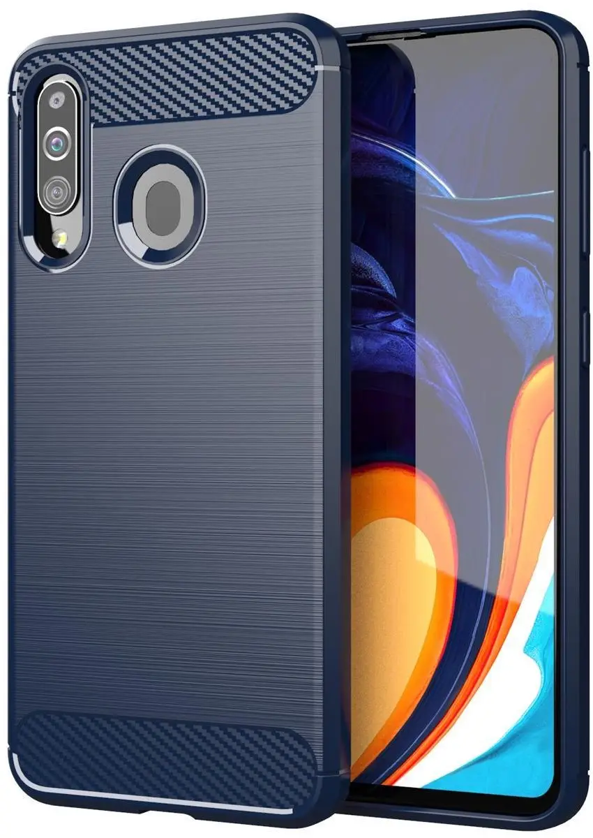 Cadorabo Hoesje geschikt voor Samsung Galaxy A20s in BRUSHED BLAUW