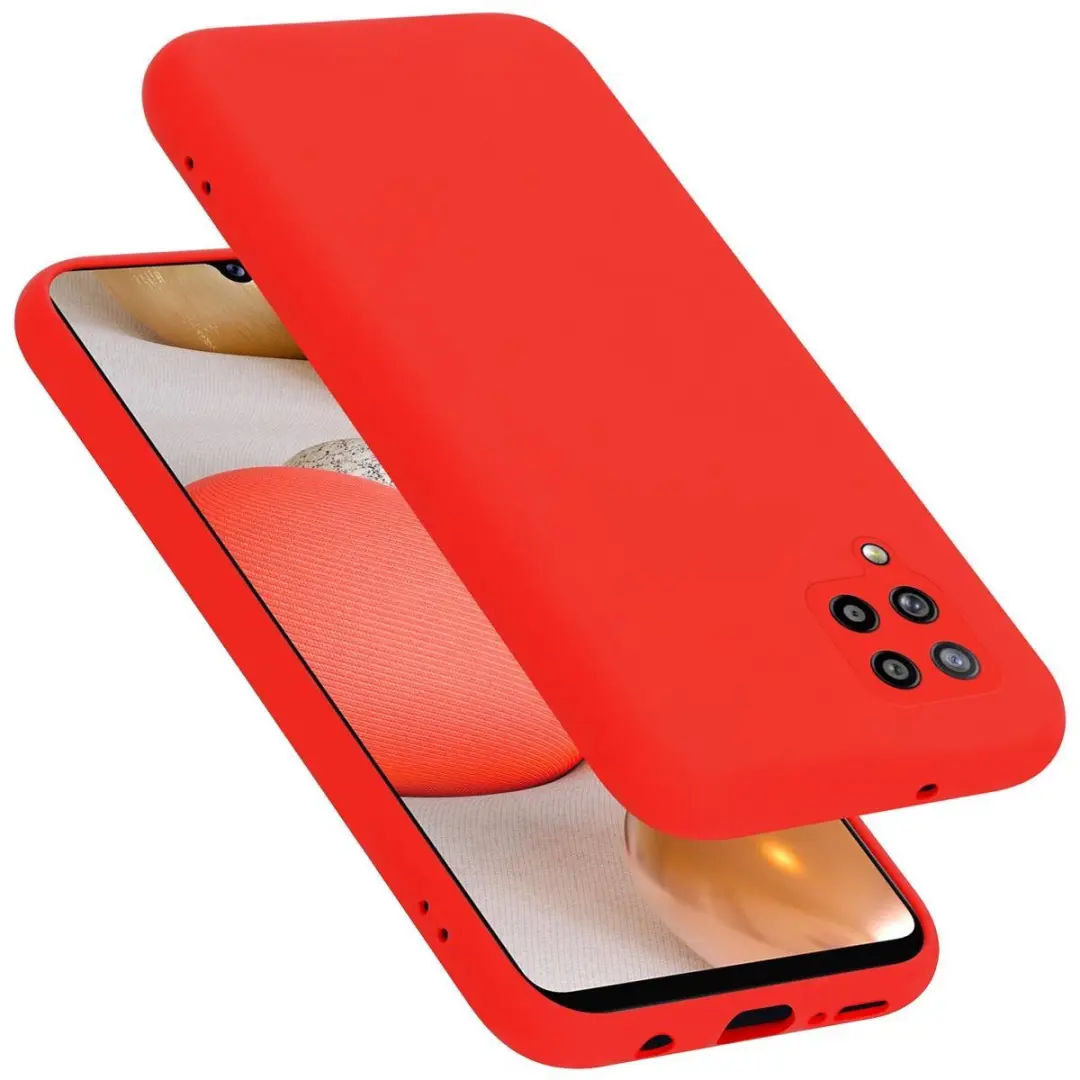Cadorabo Hoesje geschikt voor Samsung Galaxy A42 4G in LIQUID ROOD