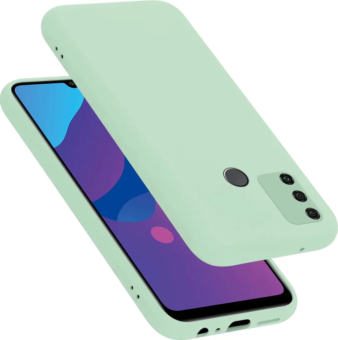 Cadorabo Hoesje geschikt voor Honor 9A in LIQUID LICHT GROEN