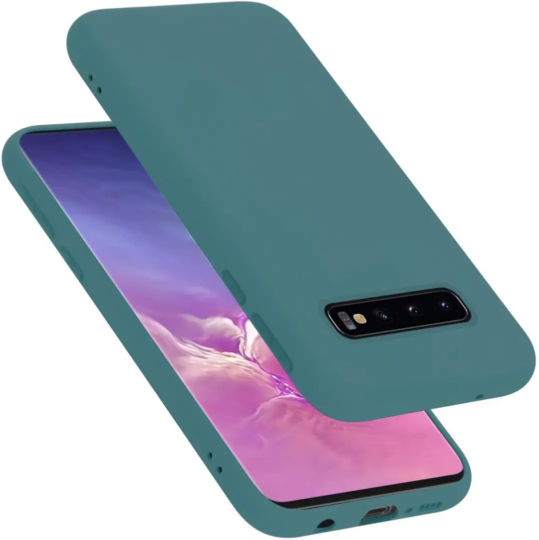 Cadorabo Hoesje geschikt voor Samsung Galaxy S10 4G in LIQUID GROEN