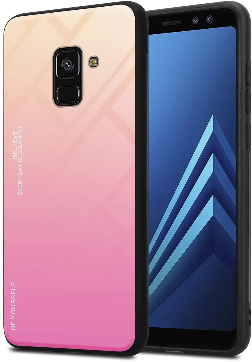 Cadorabo Hoesje geschikt voor Samsung Galaxy A8 2018 in GEEL