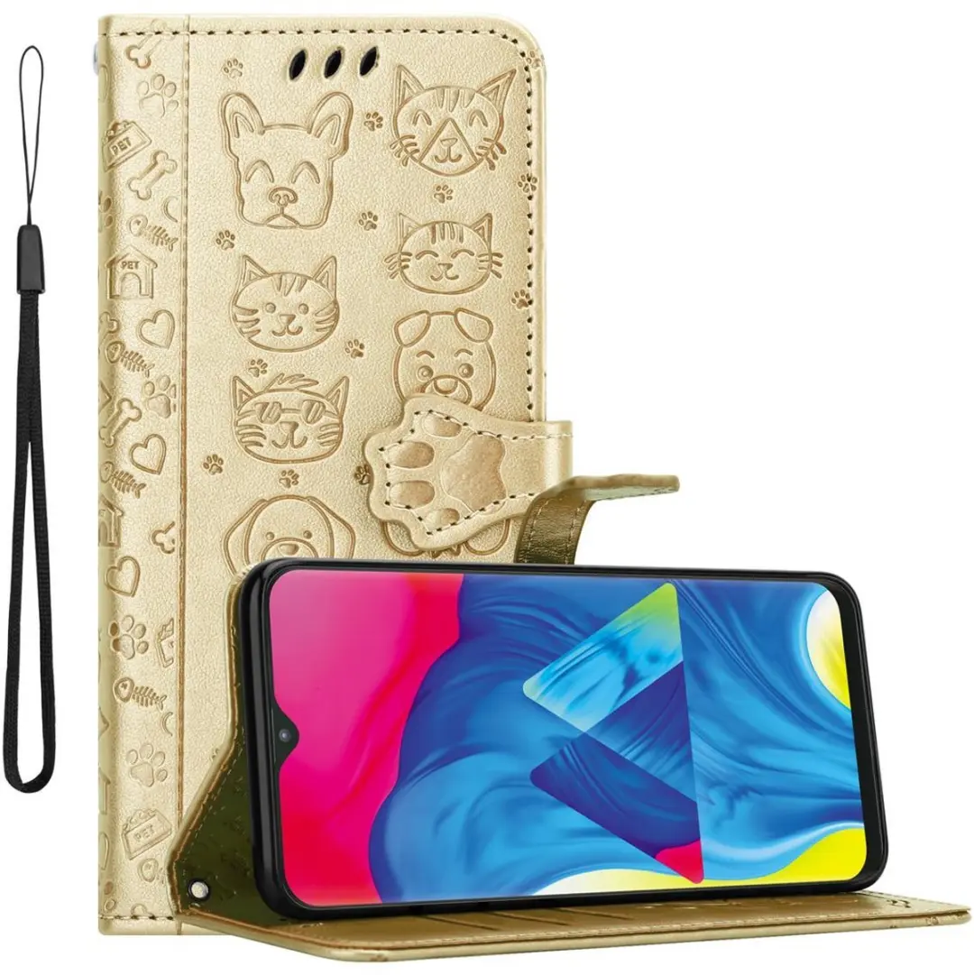 Cadorabo Hoesje geschikt voor Samsung Galaxy A10 / M10 in SHINY GOUD
