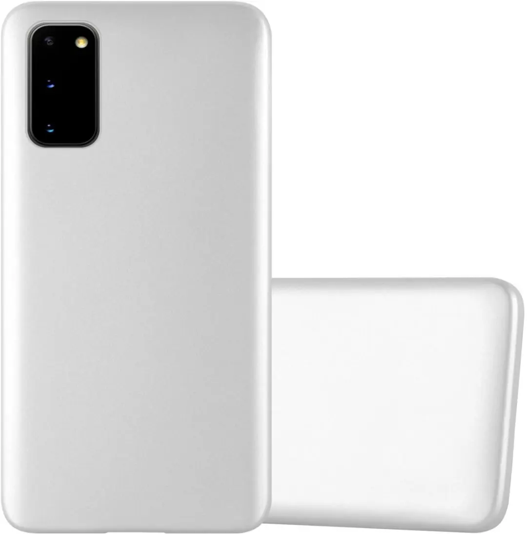 Cadorabo Hoesje geschikt voor Samsung Galaxy S20 in METALLIC ZILVER