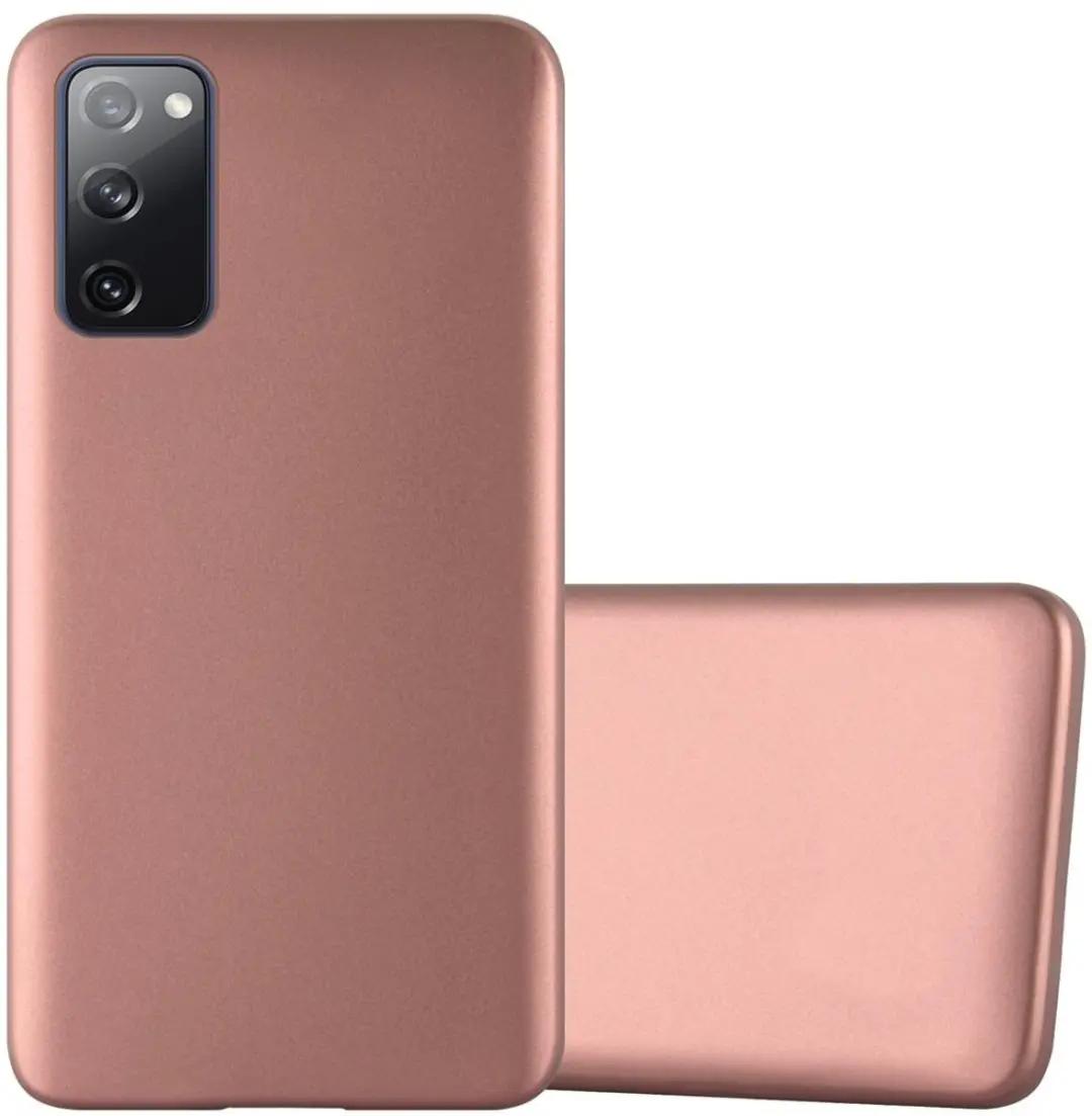 Cadorabo Hoesje geschikt voor Samsung Galaxy S20 FE in METALLIC ROSE GOUD