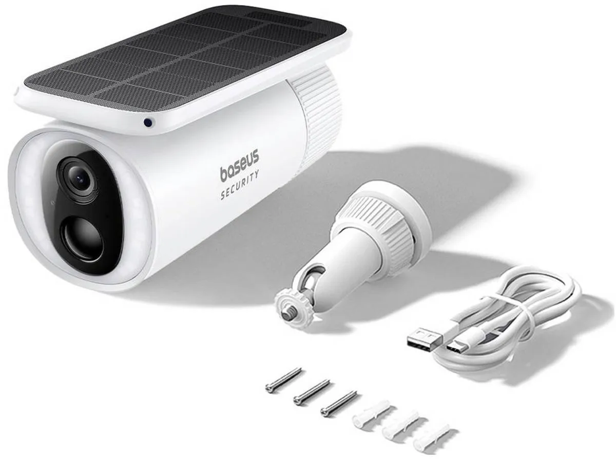 Baseus S1 Solar Beveiligingscamera 2K - Wit