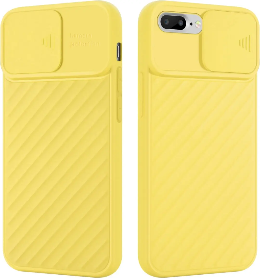 Cadorabo Hoesje geschikt voor Apple iPhone 7 PLUS / 7S PLUS / 8 PLUS in Mat Geel