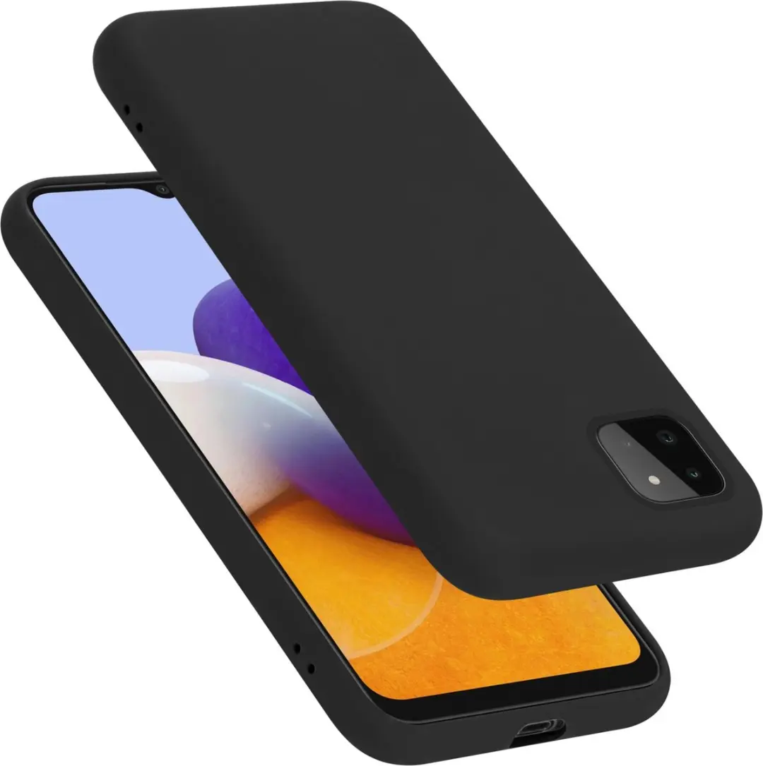 Cadorabo Hoesje geschikt voor Samsung Galaxy A22 5G in LIQUID ZWART