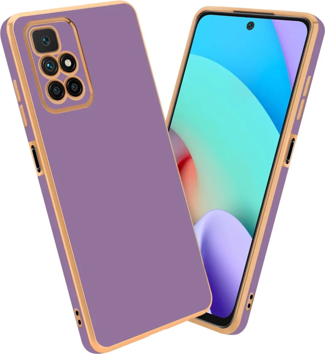 Cadorabo Hoesje geschikt voor Xiaomi RedMi 10 in Glossy Paars